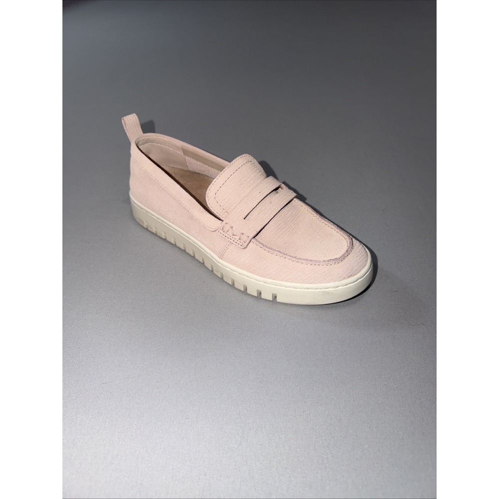 Vionic Uptown Penny Loafer Cobblestone Leather Cameo Rose Woman's Size 7.5